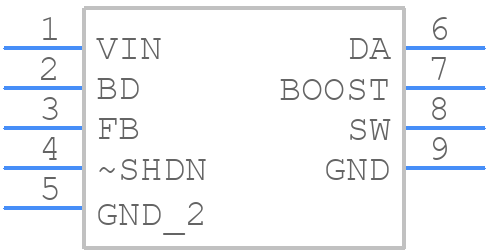 LT3502AEDCPBF - Analog Devices - PCB symbol
