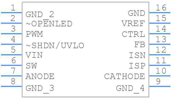 LT3519EMSPBF - Analog Devices - PCB symbol