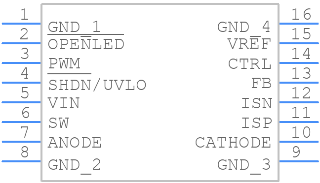 LT3519IMSTRPBF - Analog Devices - PCB symbol