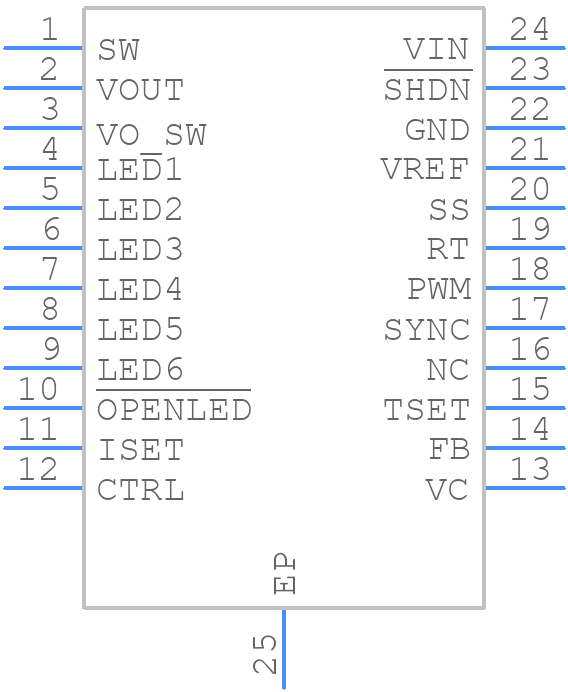 LT3598EFEPBF - Analog Devices - PCB symbol