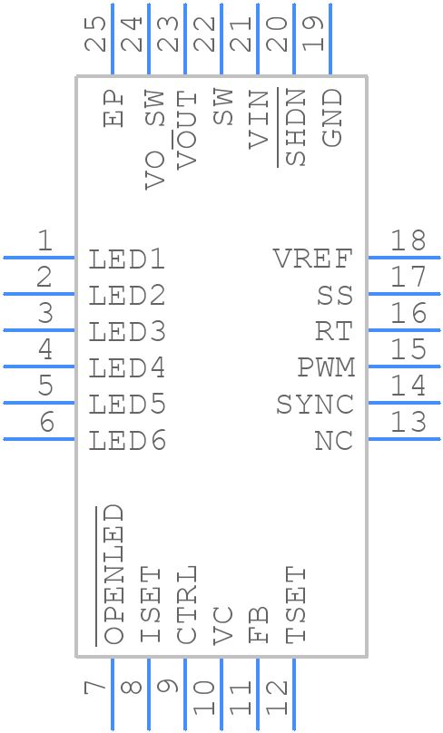 LT3598IUFPBF - Analog Devices - PCB symbol