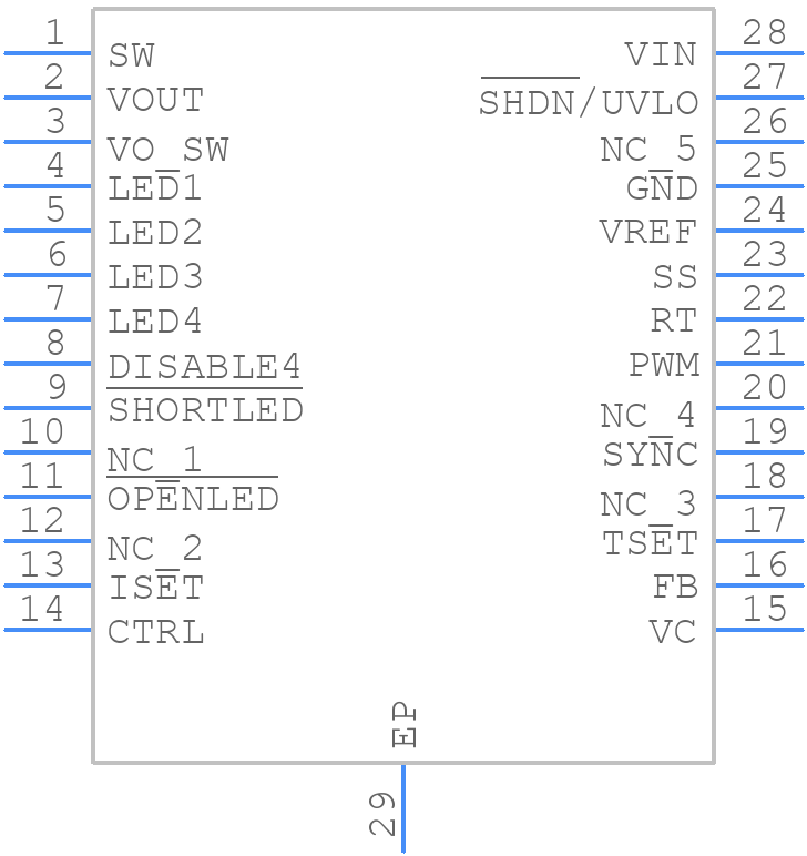 LT3599EFETRPBF - Analog Devices - PCB symbol