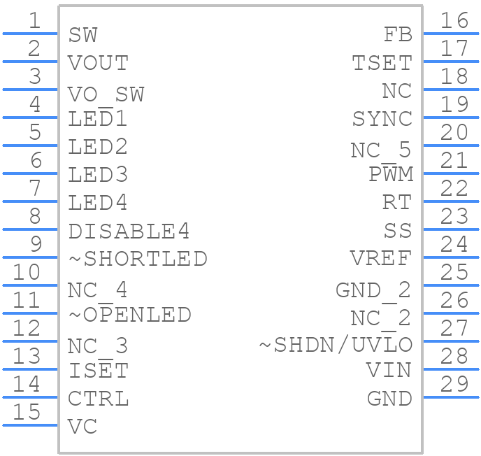 LT3599HFEPBF - Analog Devices - PCB symbol