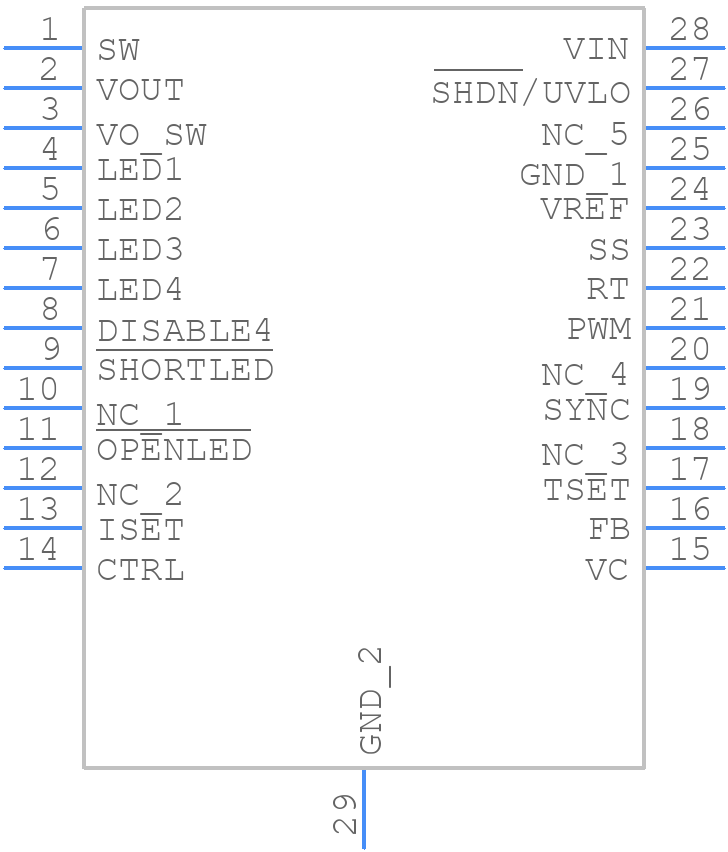 LT3599HFETRPBF - Analog Devices - PCB symbol