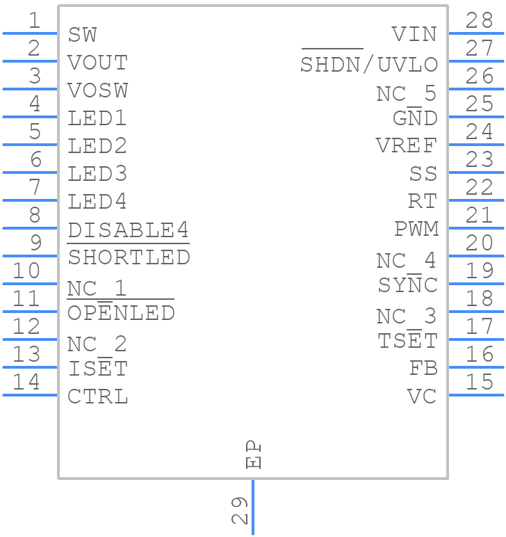 LT3599IFETRPBF - Analog Devices - PCB symbol