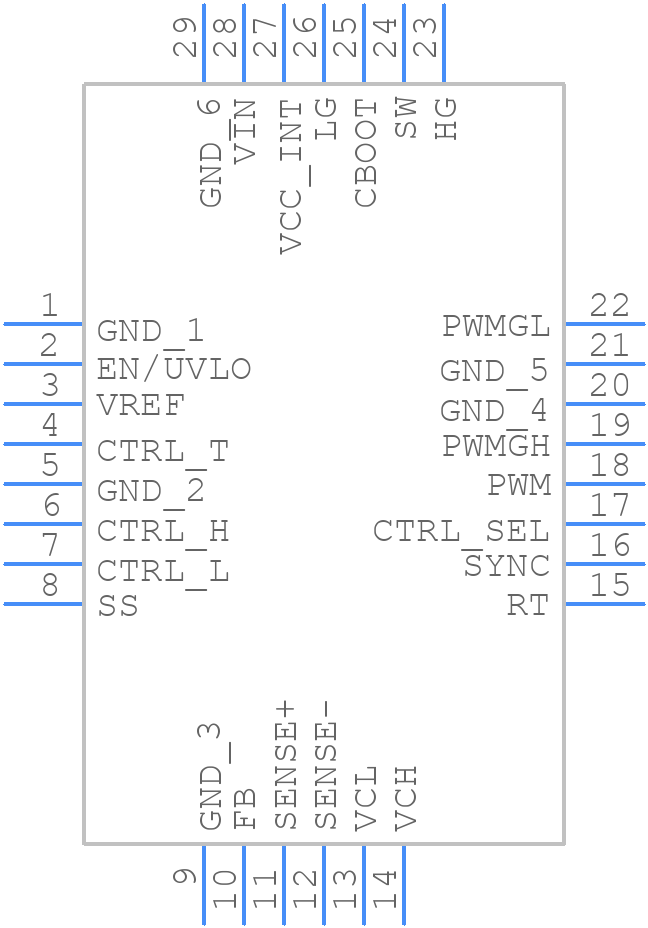 LT3743IUFDTRPBF - Analog Devices - PCB symbol