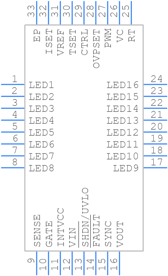 LT3754IUHTRPBF - Analog Devices - PCB symbol