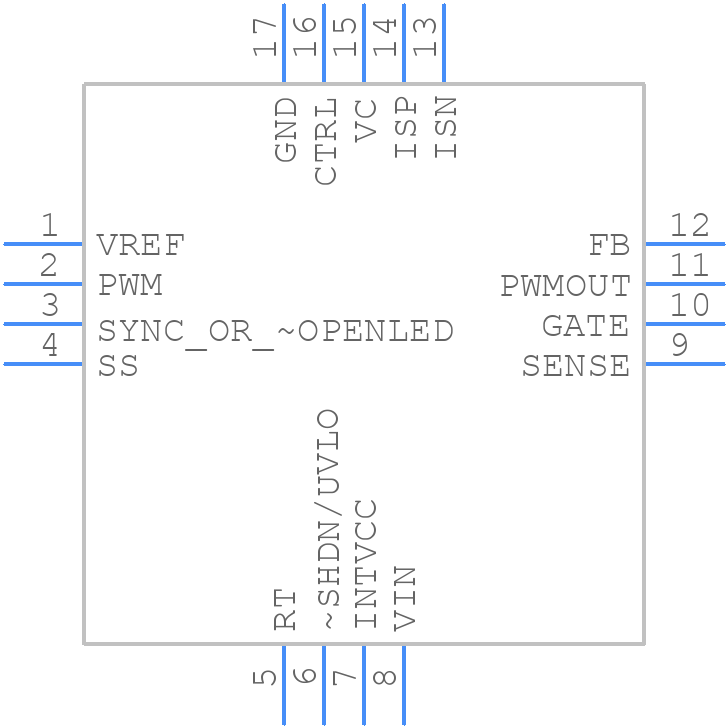 LT3755IUD-2TRPBF - Analog Devices - PCB symbol