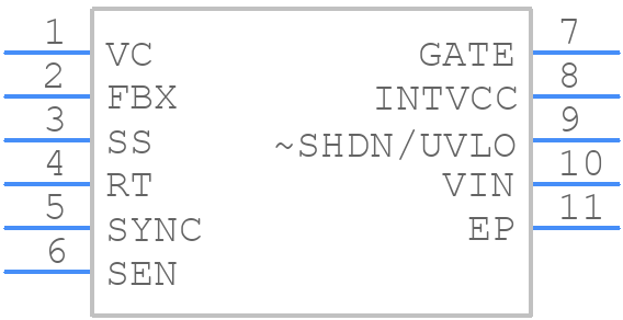 LT3757EDDTRPBF - Analog Devices - PCB symbol
