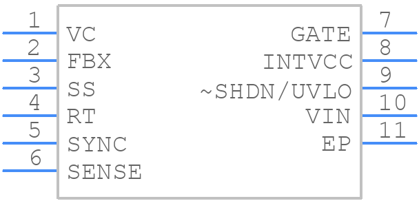 LT3758IDDTRPBF - Analog Devices - PCB symbol