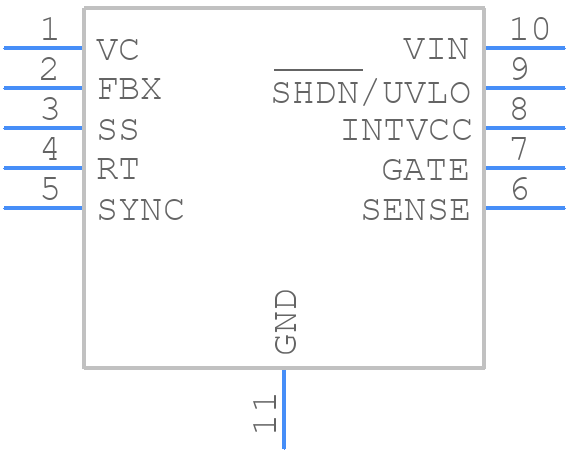 LT3758MPMSETR - Analog Devices - PCB symbol