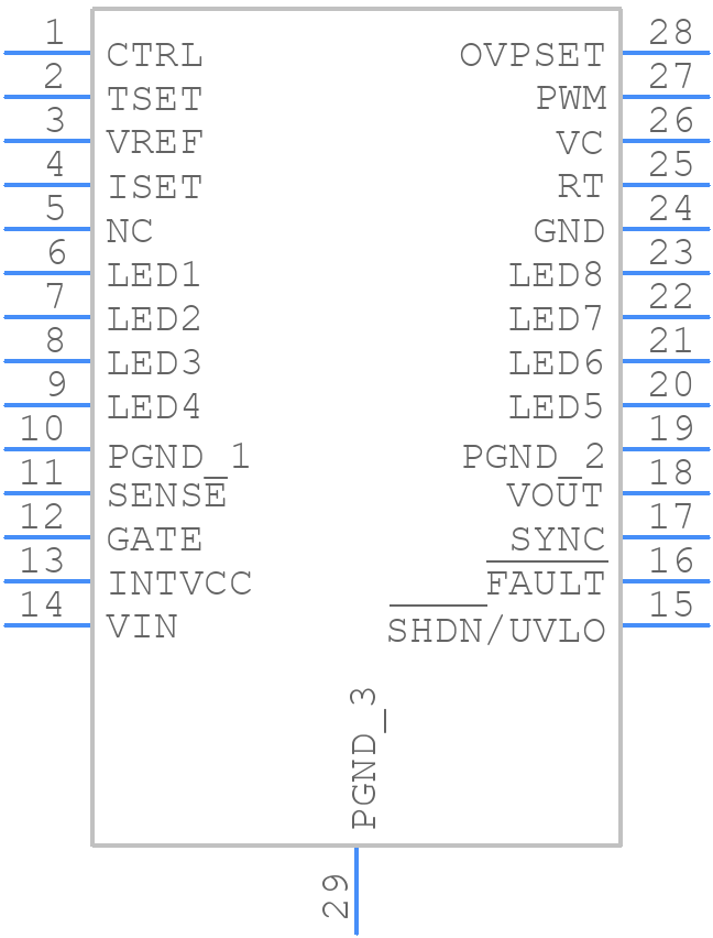 LT3760IFEPBF - Analog Devices - PCB symbol