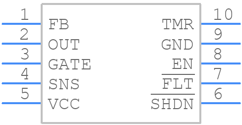 LT4356HMS-3TRPBF - Analog Devices - PCB symbol
