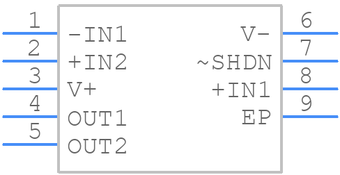LT6350CDDTRPBF - Analog Devices - PCB symbol