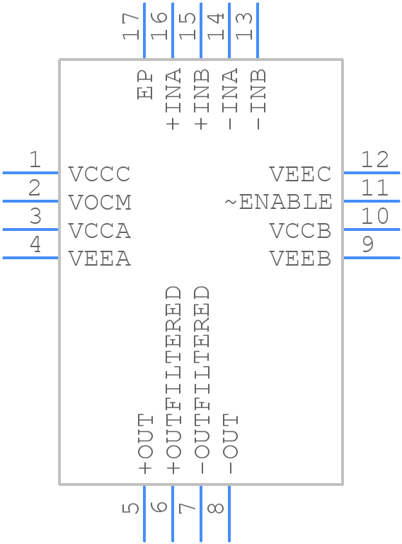 LT6402IUD-12TRPBF - Analog Devices - PCB symbol
