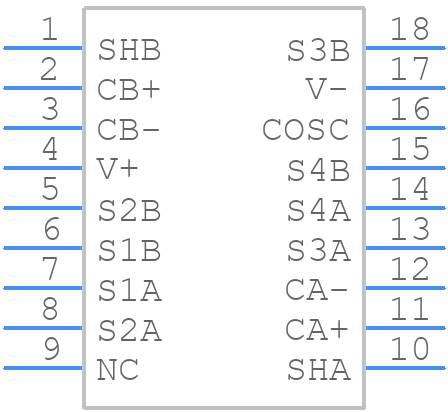LTC1043CSWPBF - Analog Devices - PCB symbol