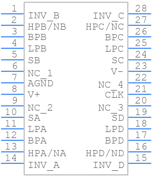 LTC1068IGPBF - Analog Devices - PCB symbol