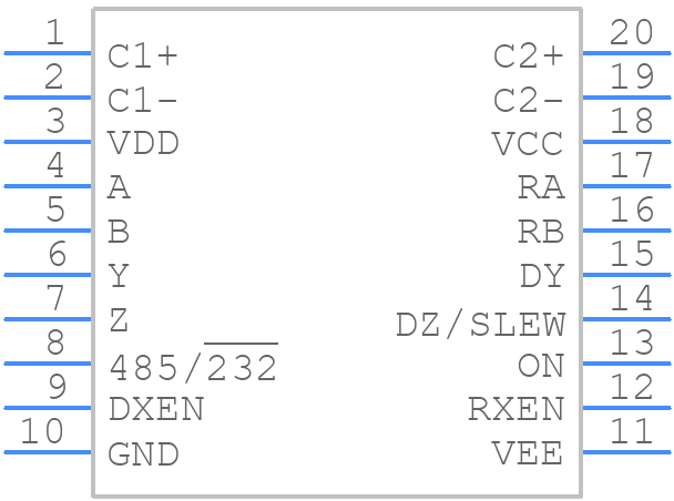 LTC1387IGPBF - Analog Devices - PCB symbol