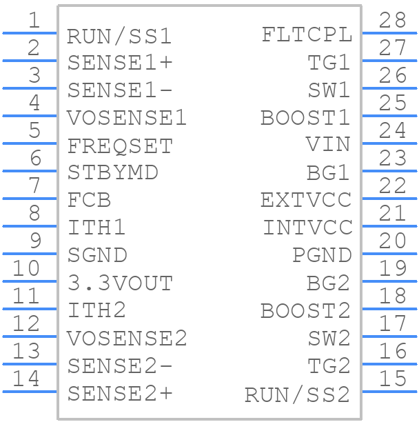 LTC1628IGPBF - Analog Devices - PCB symbol