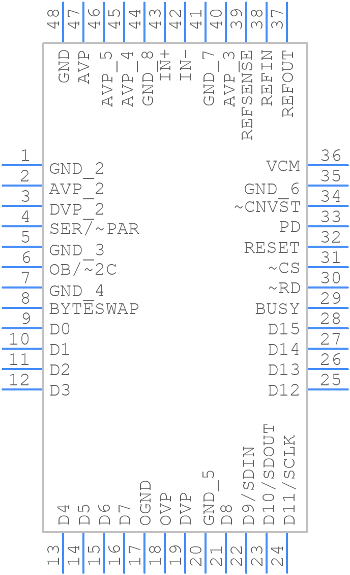 LTC2392ILX-16PBF - Analog Devices - PCB symbol