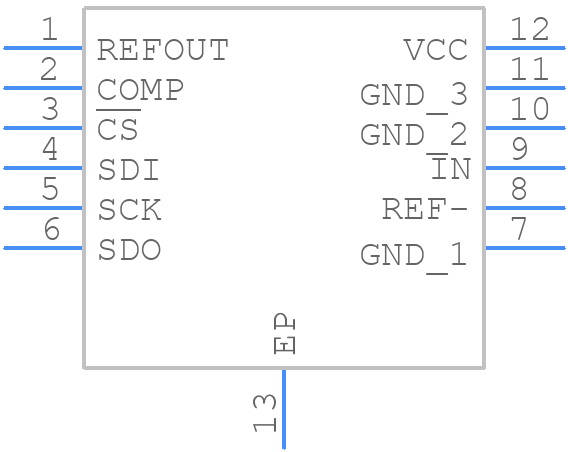LTC2460CDDTRPBF - Analog Devices - PCB symbol