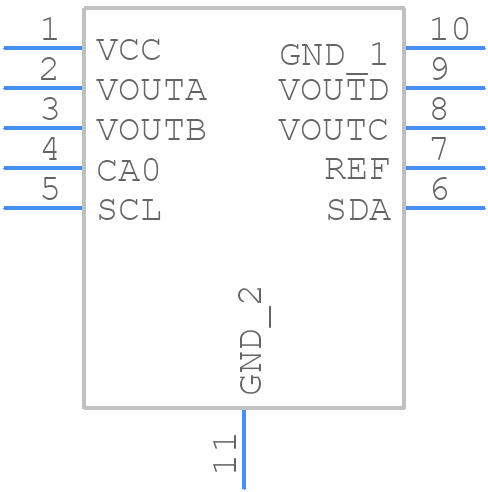 LTC2635CMSE-LMX12PBF - Analog Devices - PCB symbol