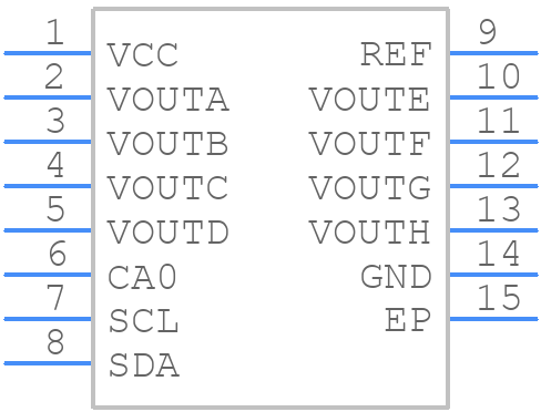 LTC2637HDE-HMX12PBF - Analog Devices - PCB symbol