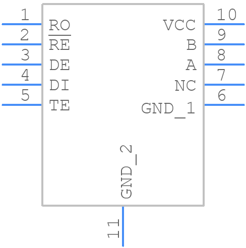 LTC2854HDDPBF - Analog Devices - PCB symbol