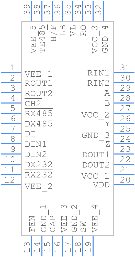 LTC2871IUHFPBF - Analog Devices - PCB symbol