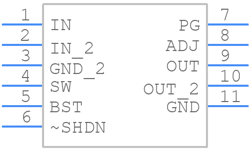 LTC3026EDDPBF - Analog Devices - PCB symbol