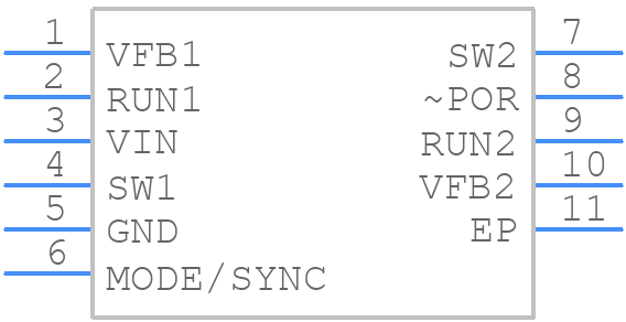 LTC3407EDD-2PBF - Analog Devices - PCB symbol