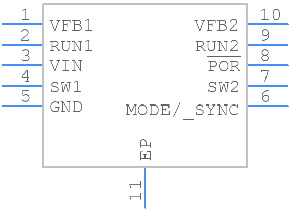 LTC3407EMSEPBF - Analog Devices - PCB symbol