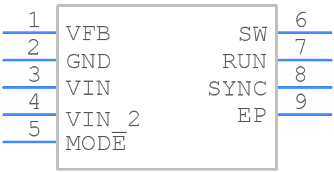 LTC3409AEDDTRPBF - Analog Devices - PCB symbol