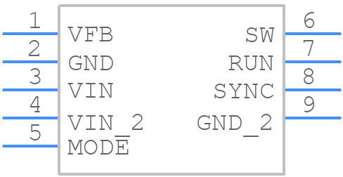 LTC3409AIDDPBF - Analog Devices - PCB symbol