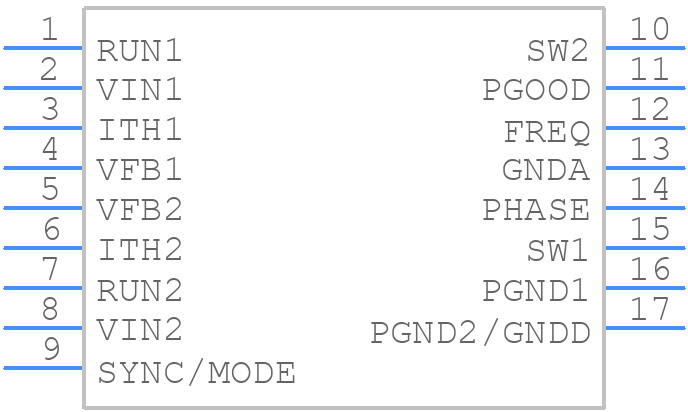 LTC3417AIDHC-2PBF - Analog Devices - PCB symbol