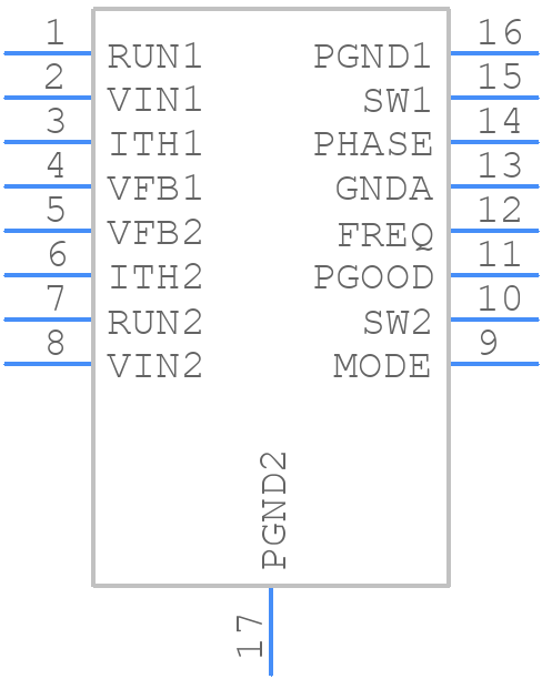LTC3417EDHCPBF - Analog Devices - PCB symbol