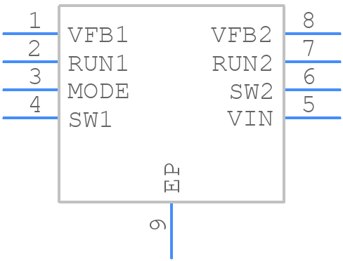 LTC3419IDDPBF - Analog Devices - PCB symbol
