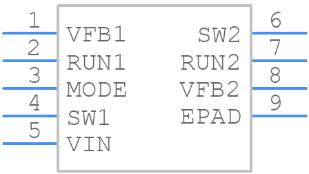 LTC3419IDD-1TRPBF - Analog Devices - PCB symbol