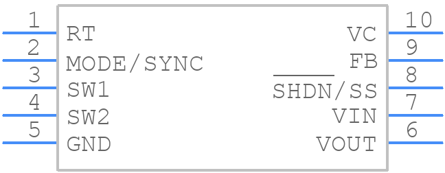 LTC3440EMSPBF - Analog Devices - PCB symbol