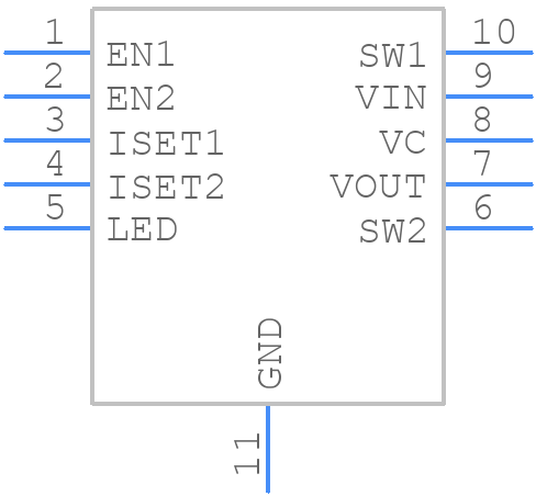 LTC3454EDDPBF - Analog Devices - PCB symbol
