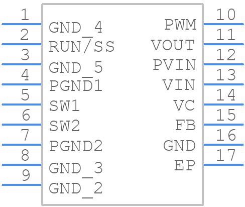 LTC3534EDHCTRPBF - Analog Devices - PCB symbol