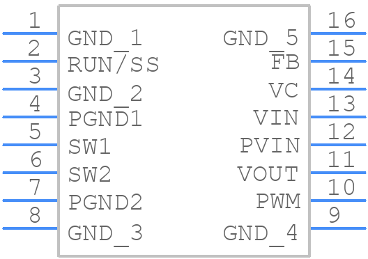 LTC3534EGNPBF - Analog Devices - PCB symbol