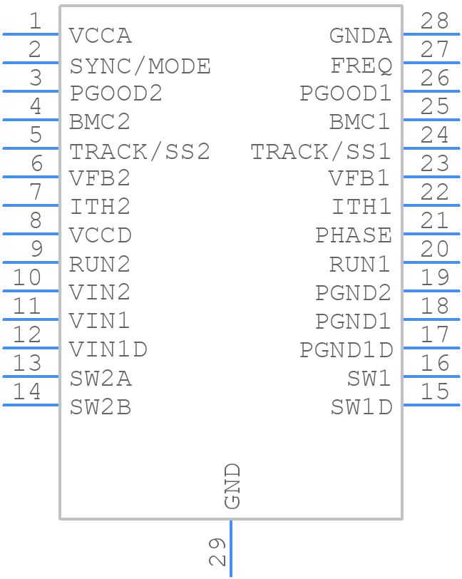 LTC3546EFEPBF - Analog Devices - PCB symbol