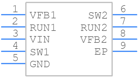 LTC3547EDDBPBF - Analog Devices - PCB symbol