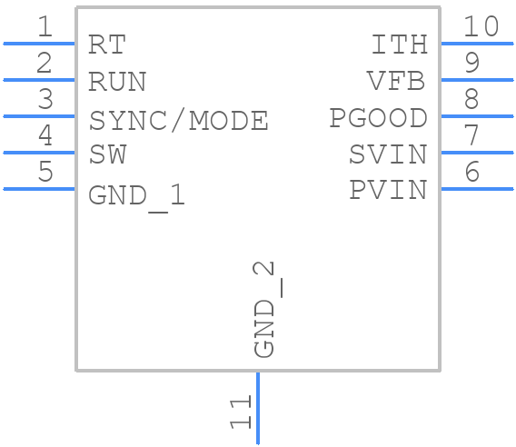 LTC3565EDDPBF - Analog Devices - PCB symbol
