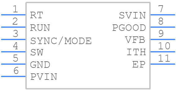 LTC3565IDDPBF - Analog Devices - PCB symbol