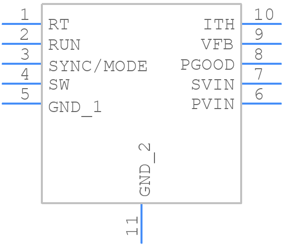 LTC3565IMSEPBF - Analog Devices - PCB symbol