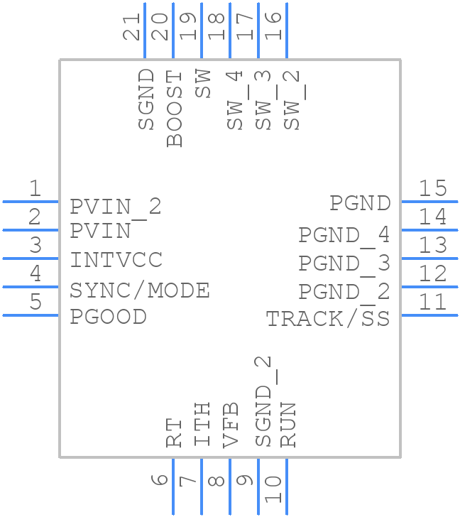 LTC3603IUFTRPBF - Analog Devices - PCB symbol