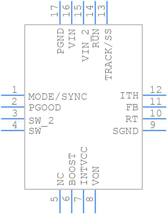 LTC3604EUDTRPBF - Analog Devices - PCB symbol