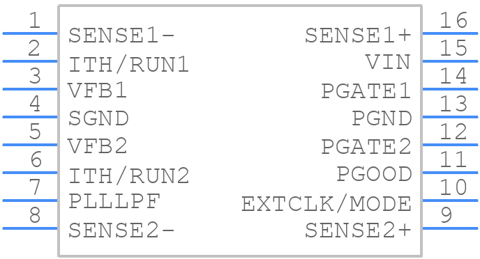 LTC3701EGNPBF - Analog Devices - PCB symbol